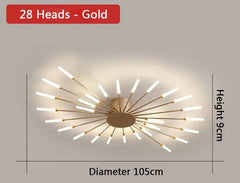 Brachium Starburst Rod Ceiling Light
