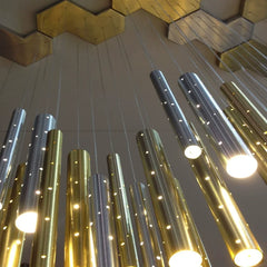 Castula Tube Cascade Chandelier