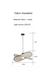 Alchiba Butterfly Fabric Petal Pendant Lamp