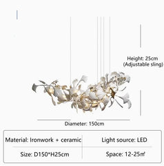 Merope Ginkgo Branch Chandelier