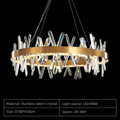 Nusakan Crossed Crystal Rod Chandelier