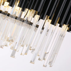 Mensae Black Tube Crystal Chandelier