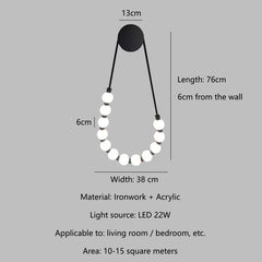 Maia Beaded Loop Wall Lamp