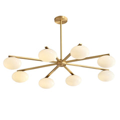 Tarf Oval Glass Disc Chandelier
