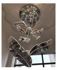 Merope Crystal Leaf Chandelier