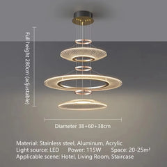 Alcyone Mesh Ring Chandelier