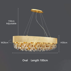 Alpherg Crystal Bead Band Chandelier
