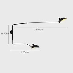Ashlesha Duckbill Swing Arm Wall Lamp