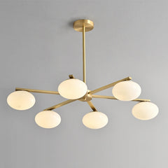 Tarf Oval Glass Disc Chandelier