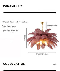 Aludra Layered Feather Chandelier