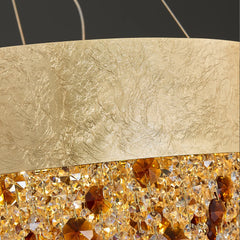 Alpherg Crystal Bead Band Chandelier