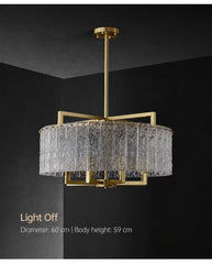Ain Framed Textured Glass Chandelier