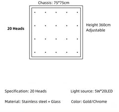 Acamar Glass Cube Chandelier