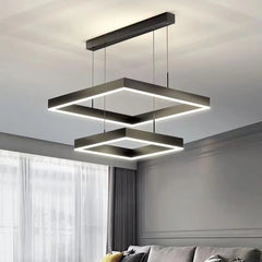 Schedar Layered Square Chandelier