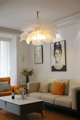 Aludra Layered Feather Chandelier