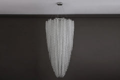 Alruba Beaded Crystal Bowl Chandelier