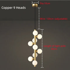 Hamal Globe Branch Pendant Lamp