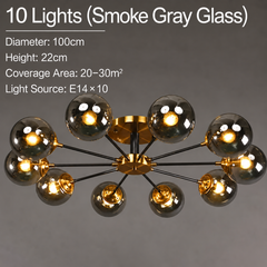 Mahasim Glass Globe Ceiling Light