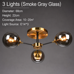 Mahasim Glass Globe Ceiling Light