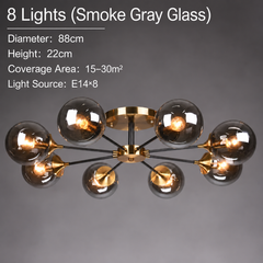 Mahasim Glass Globe Ceiling Light