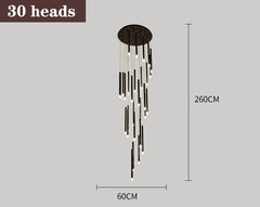 Trianguli Staircase Spiral Chandelier