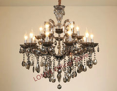 Eridani Glass Curl Arm Candle Chandelier