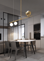 Crateris Offset Globe Bar Pendant Lamp