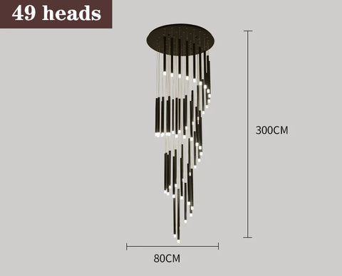 Trianguli Staircase Spiral Chandelier Trianguli Staircase Spiral Chandelier