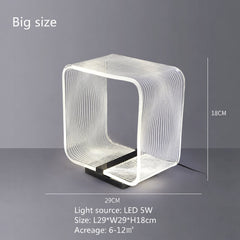 Deneb Rounded Square Frame Table Lamp