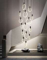 Pavonis Iron Ring Chandelier