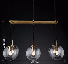 Sirius Suspended Glass Globe Pendant Lamp