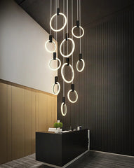 Pavonis Iron Ring Chandelier