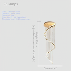 Denebola Spiral Disc Chandelier