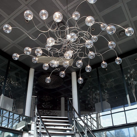 Smoke Gray Glass Ball Chandelie Smoke Gray Glass Ball Chandelie