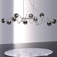 Smoke Gray Glass Ball Chandelie