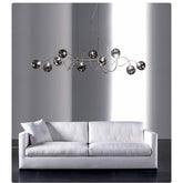 Smoke Gray Glass Ball Chandelie