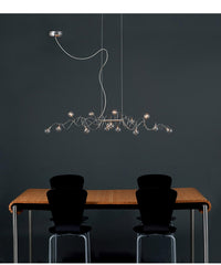 Smoke Gray Glass Ball Chandelie