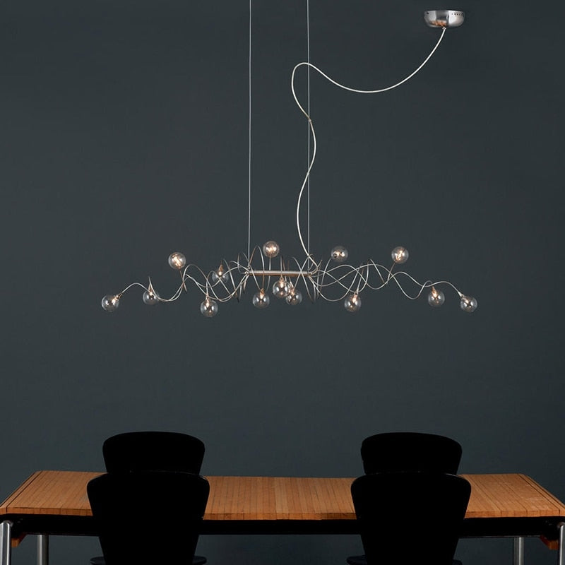 Smoke Gray Glass Ball Chandelie Smoke Gray Glass Ball Chandelie
