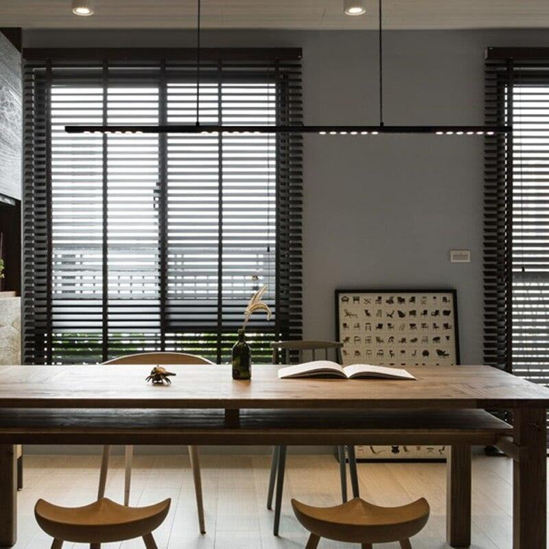 Black Long Bar Chandelier