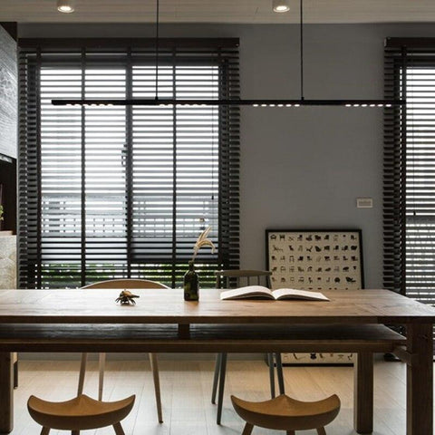 Black Long Bar Chandelier Black Long Bar Chandelier