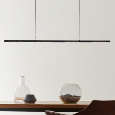 Black Long Bar Chandelier Black Long Bar Chandelier