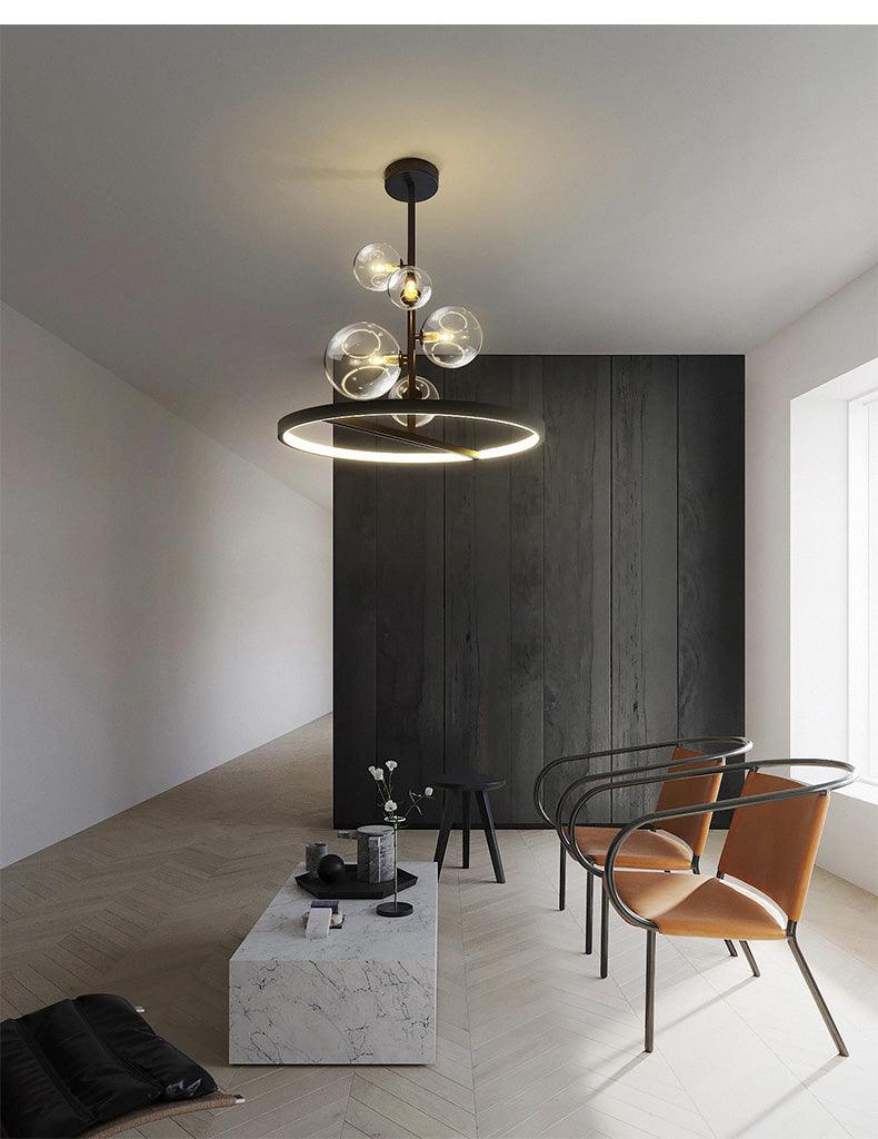 Clear Glass Ball Chandelier