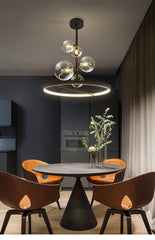 Clear Glass Ball Chandelier