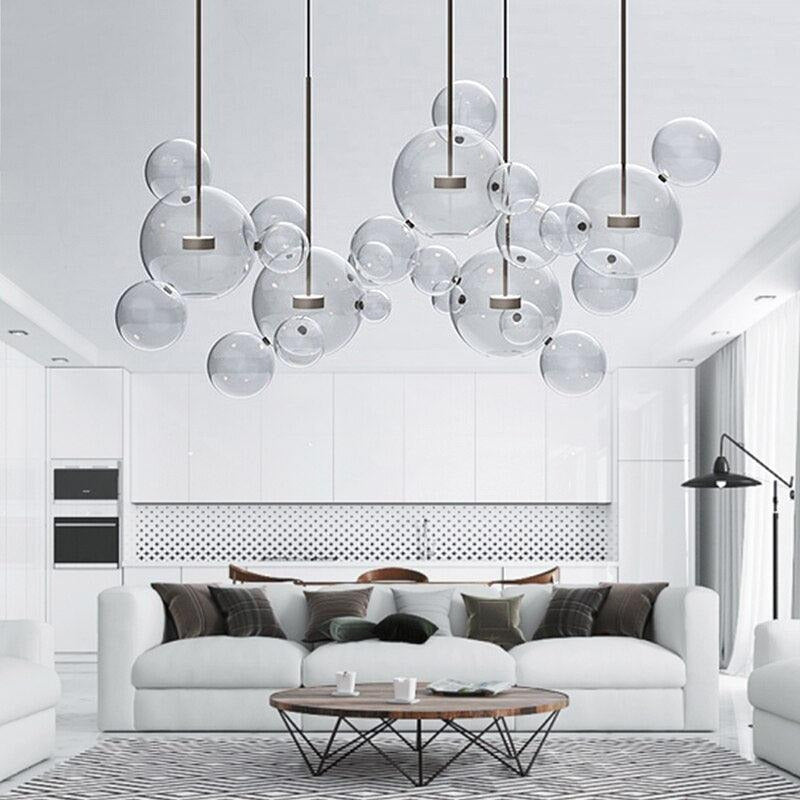 Magic Bean Glass Ball Chandelier