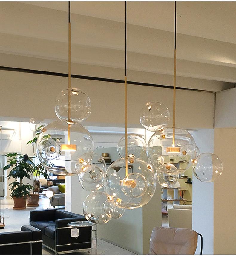 Magic Bean Glass Ball Chandelier