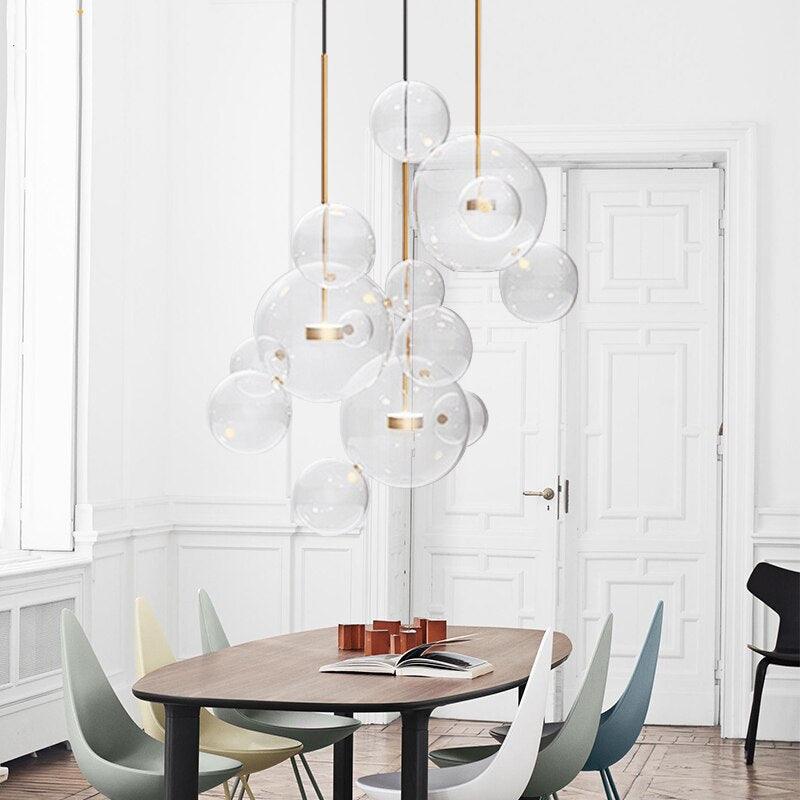 Magic Bean Glass Ball Chandelier