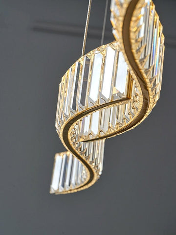 Crystal Curl Chandelier - Galastellar Crystal Curl Chandelier - Galastellar