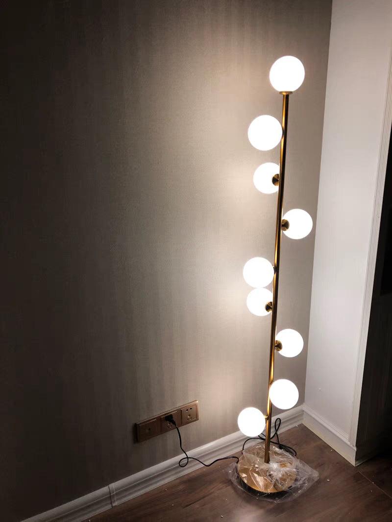 Glass Ball Standing Lamp