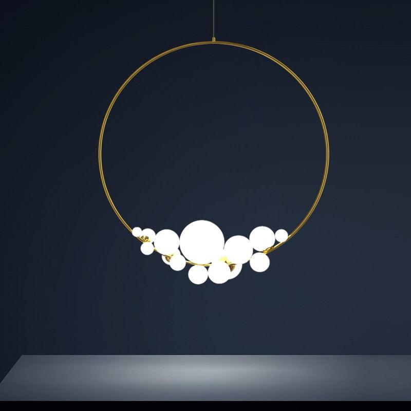 Golden Ring Cloud Lamps