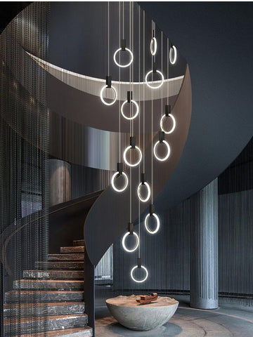 Iron Acrylic Ring Chandelier Iron Acrylic Ring Chandelier